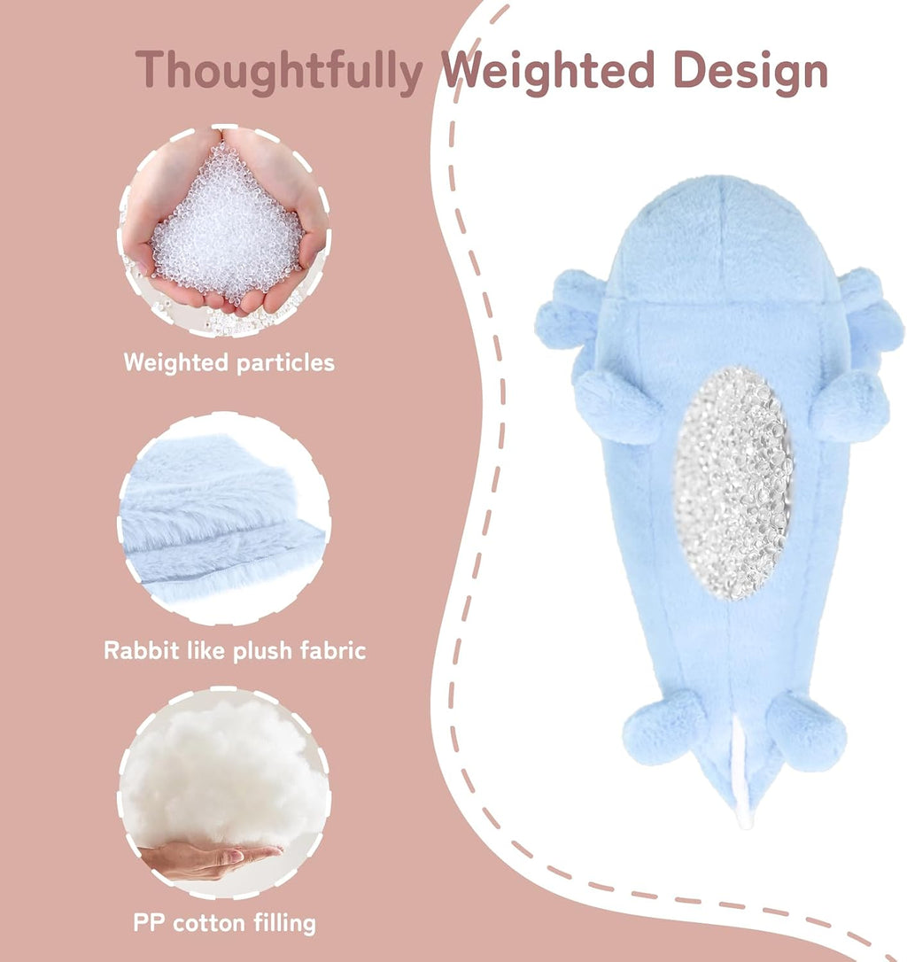Niuniu Daddy Weighted Stuffed Animals, 25 in 5 lbs, Axolotl Calming Plush