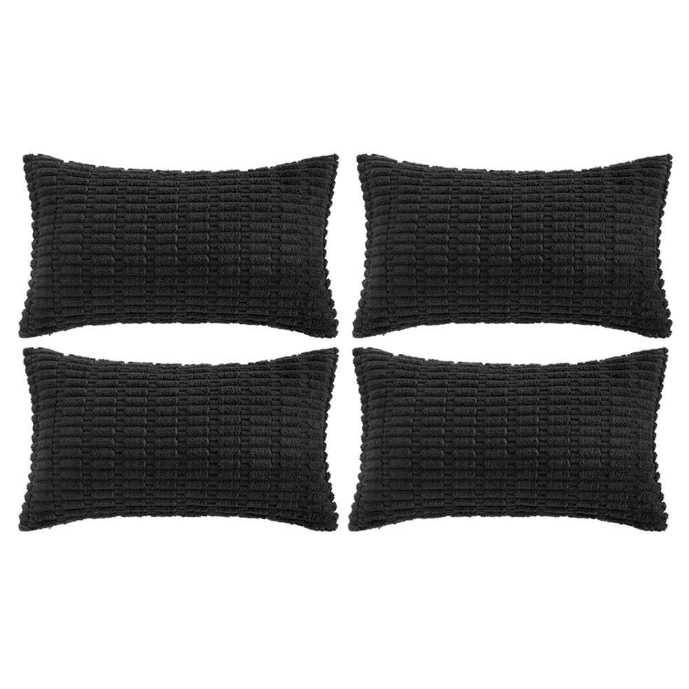 Fancy Homi 4 Packs Decorative Throw Pillow Covers for Living Room Couch Bed, Modern Farmhouse Boho Home Décor Accent Cushion Case, 18" x 18", Neutral