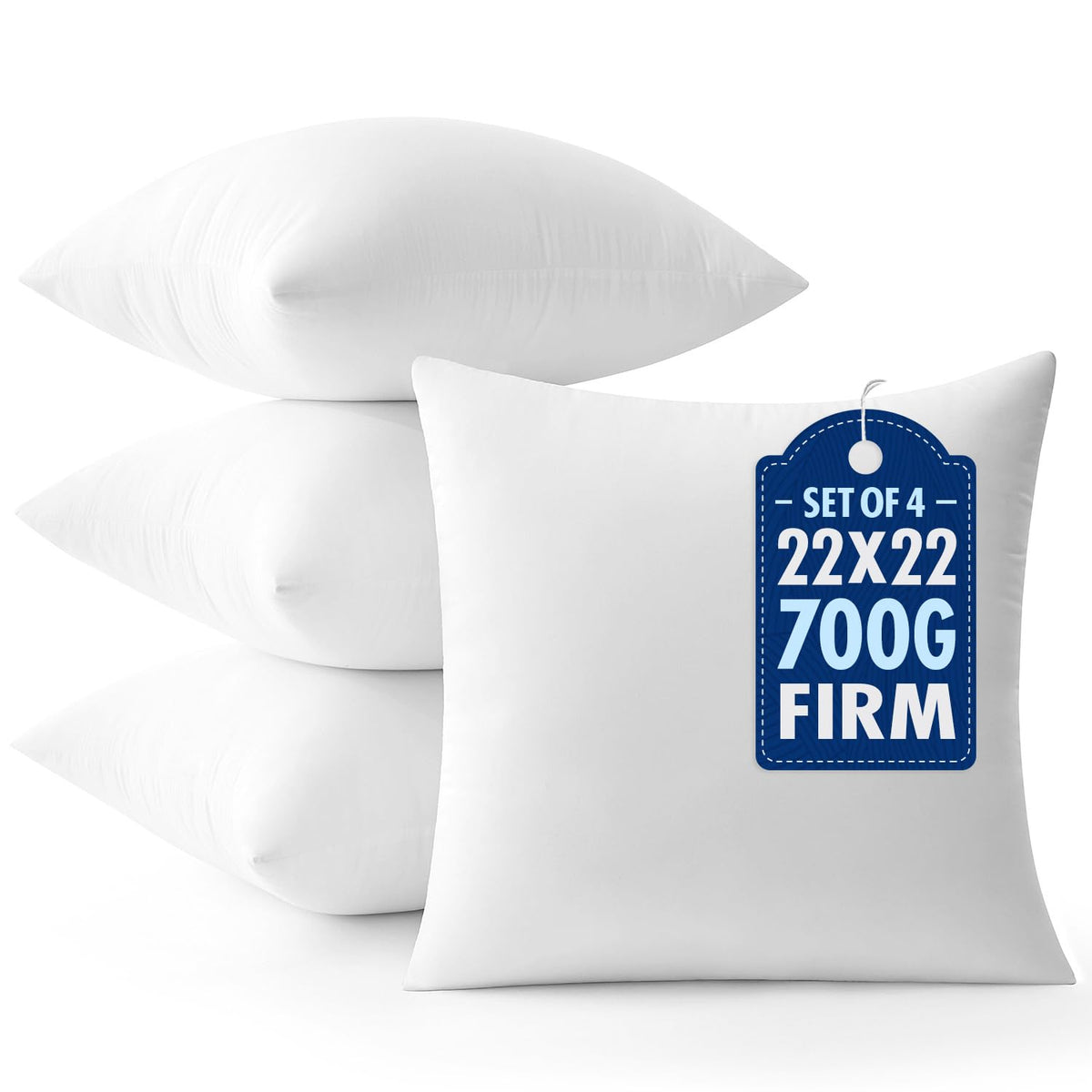 MIULEE 18x18 Throw Pillows Inserts 2 Pack, Decorative Pillows for Couch Bed