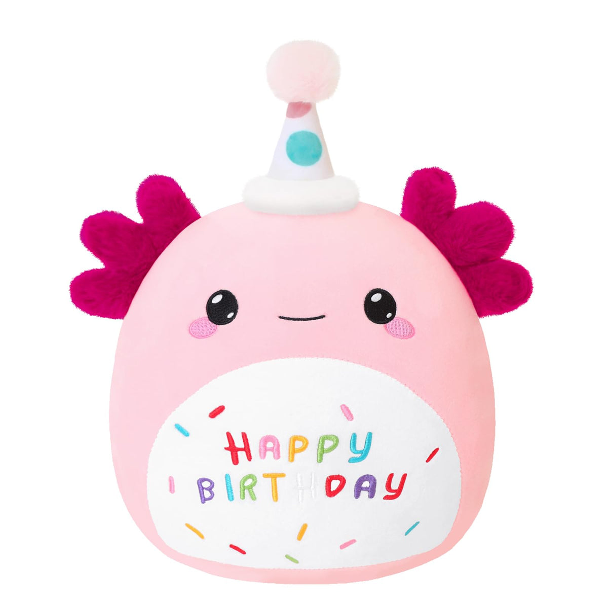 SQEQE Cat Plush Toy Unicorn Cat Stuffed Animal Cute Birthday Plushies Pillow Soft Plushie Doll Gifts for Kid Decor(Pink Caticorn, 14 Inch)