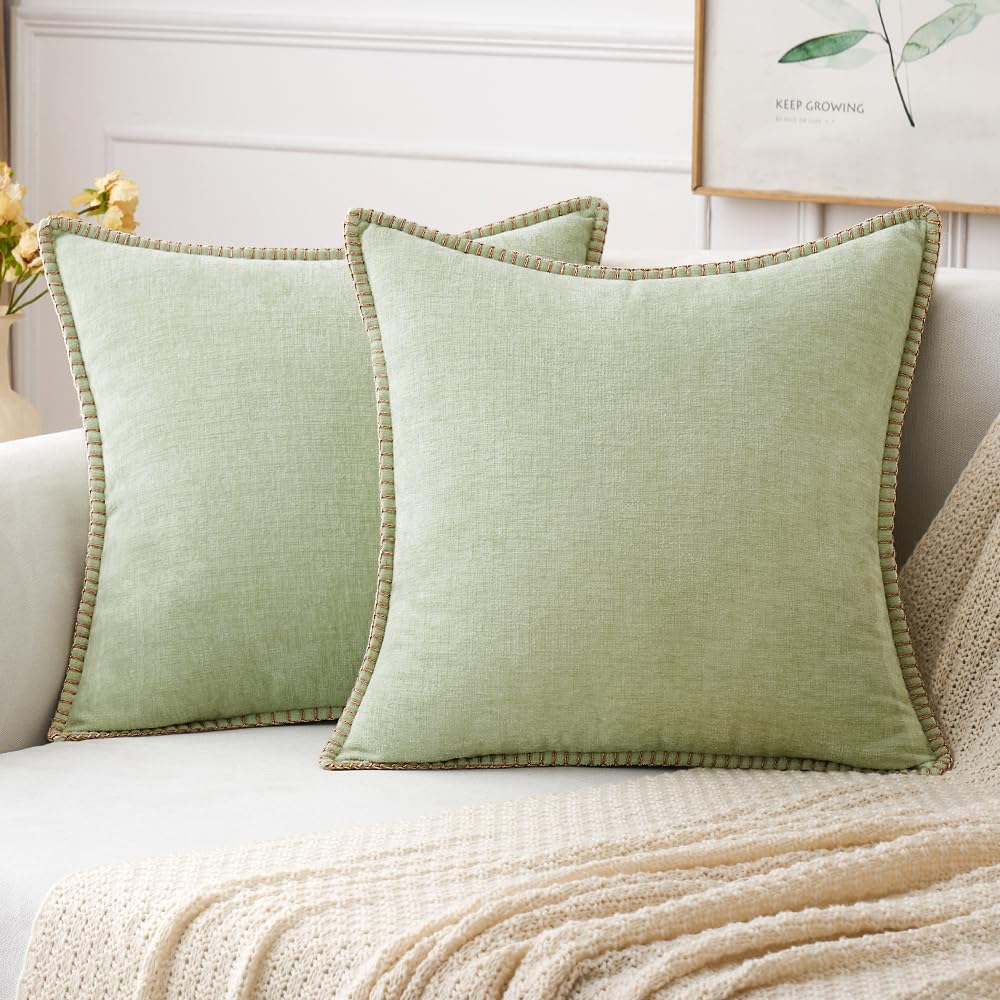 MIULEE Fall Decorative Couch Throw Pillow Covers 18x18 Inch Burnt Orange