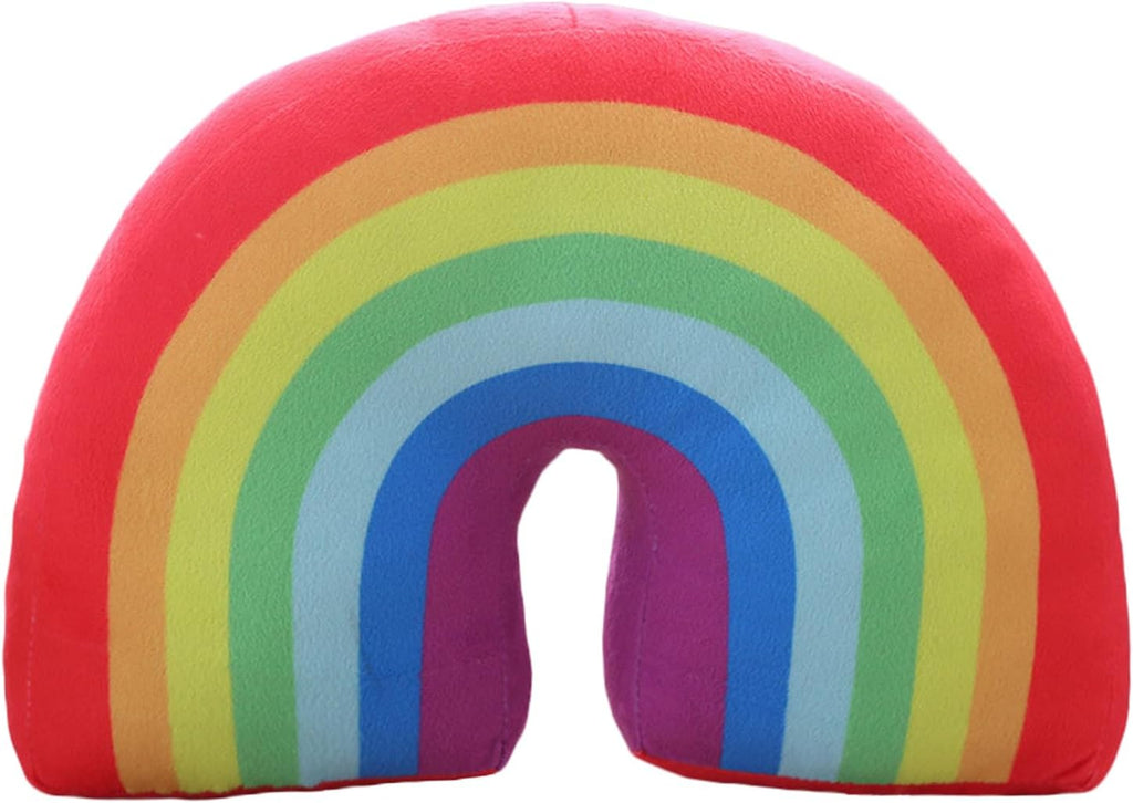 zhidiloveyou Rainbow Pillow Plush Stuffed Rainbow Shaped Cushion Toy, 13.7"