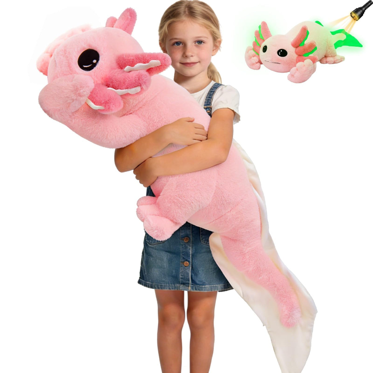 MaoGoLan Pink Pig Plush Pillow– 24" Giant Pig Stuffed Animal Body Pillow