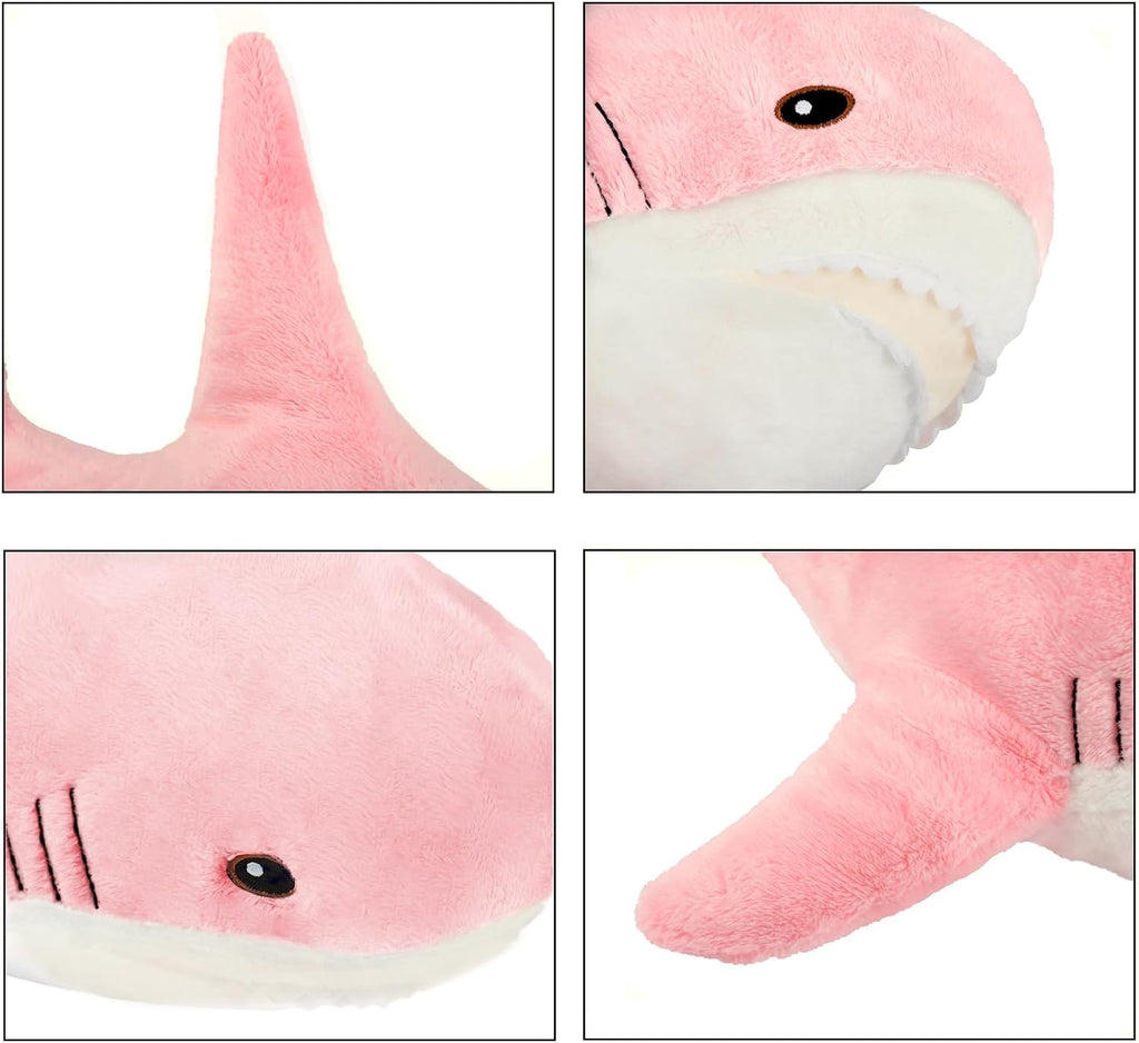 Shark Stuffed Animal Plush, Pink 11 Inch, Cute Shark Pillows