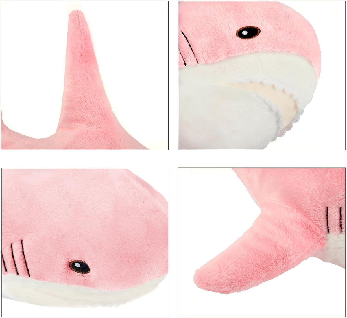 Shark Stuffed Animal Plush, Pink 11 Inch, Cute Shark Pillows