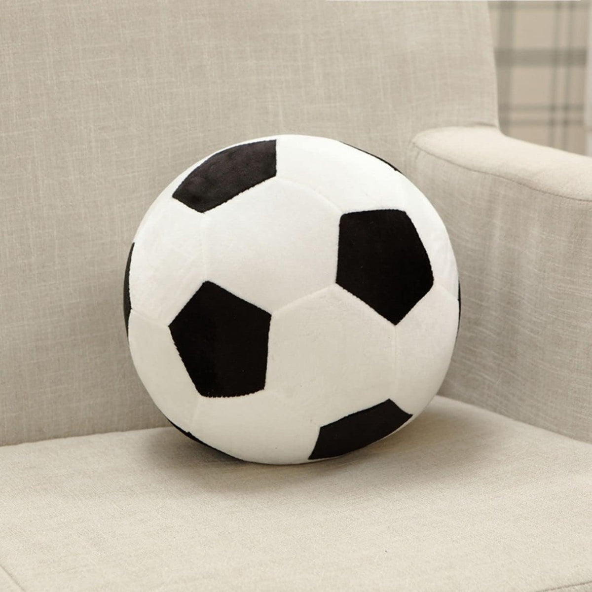 Plush Soccer Ball, 11.8" Soft Soccer Stuffed Toy Soccerball Throw Pillow