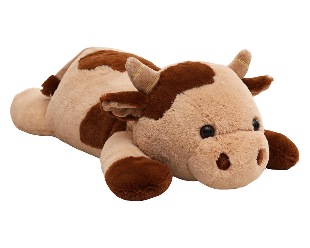 YESGIRL 25.6 inch 5 lbs Cow Weighted Stuffed Animals, Plush Toy Pillow Gift