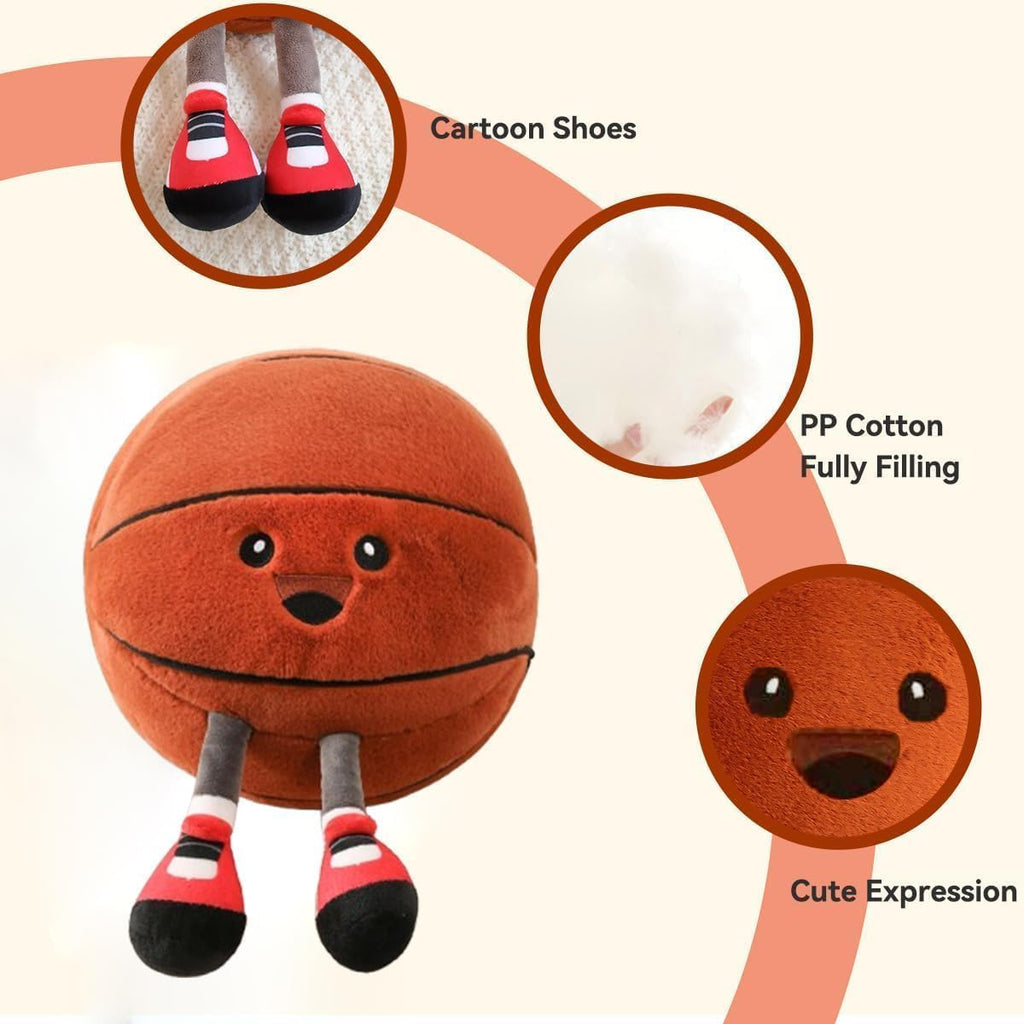 Basketball Plush Pillow, Cute Plushies, Squishy&Huggable Stuffed Plush Toy
