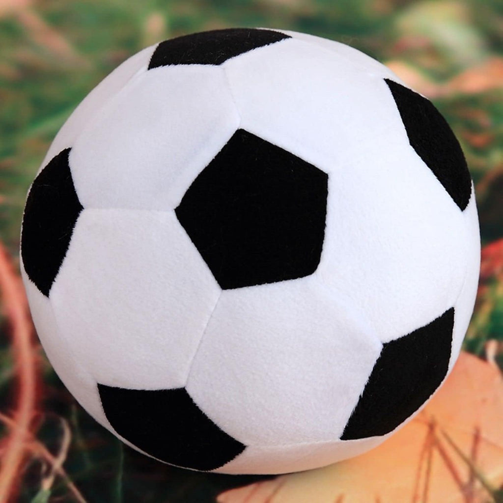 Plush Soccer Ball, 11.8" Soft Soccer Stuffed Toy Soccerball Throw Pillow