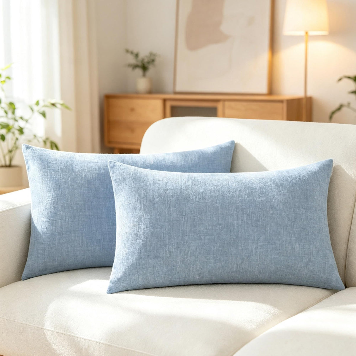 CaliTime Decorative Couch Throw Pillow Covers 18 X 18 Inches Medium Grey