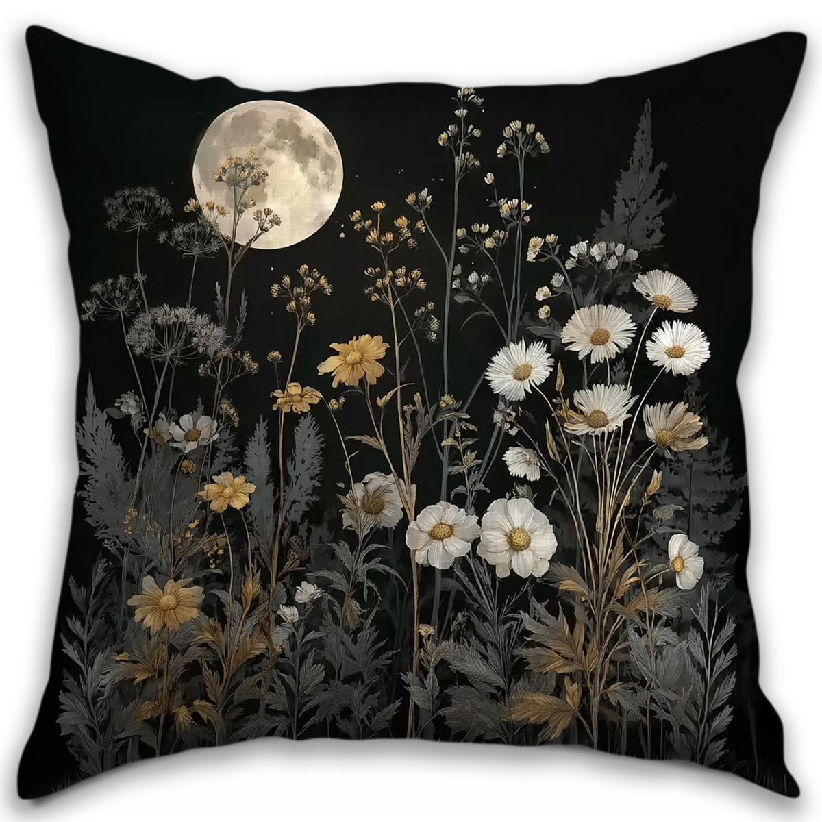 Bohemian Pillow Covers | Vintage Floral & Carpet Design | Double Sided Blue White Decorative Pillowcases for Couch, Bed | Indoor Outdoor Boho Home Decor (Blue&Brown, 18x18inches)