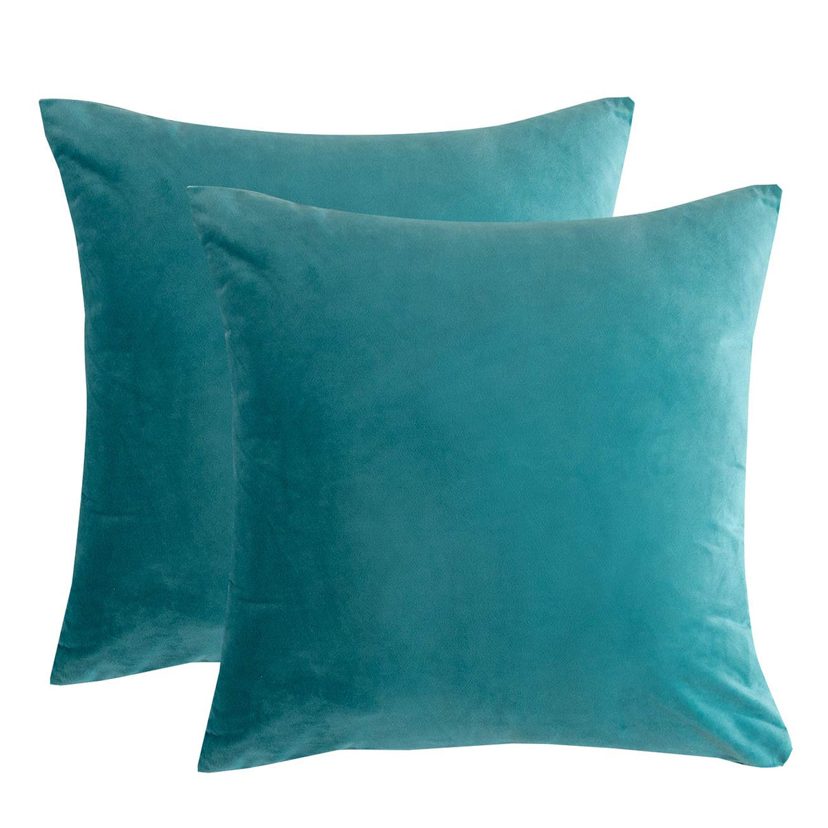 RainRoad Velvet Gray Throw Pillow Covers18x18 Inch,Set of 2