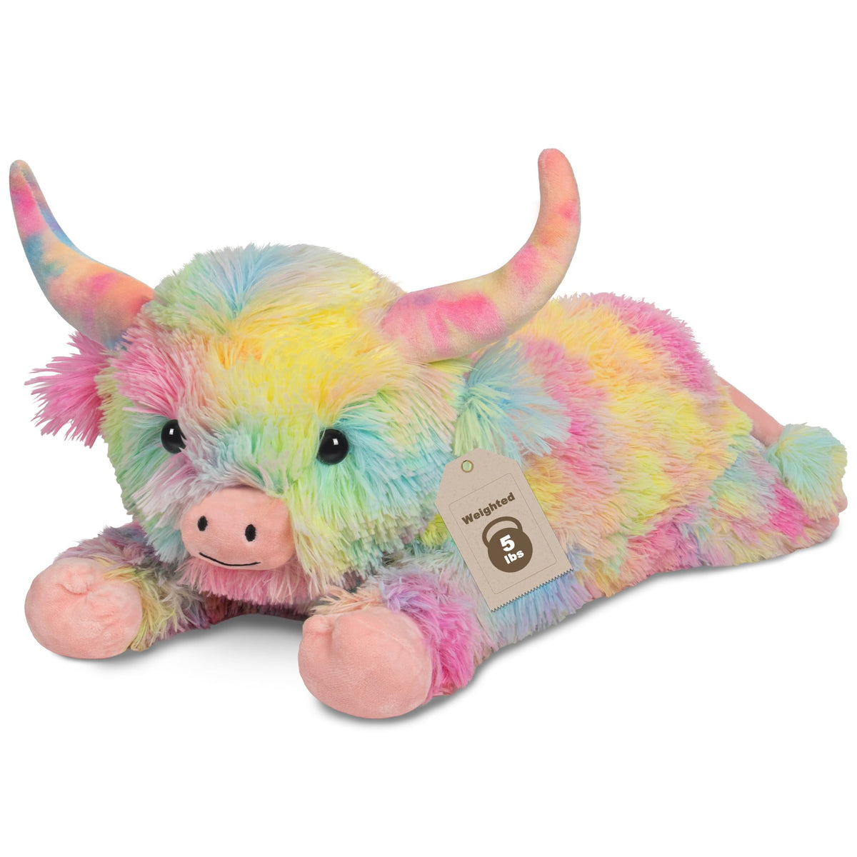 Wepop 5lbs Weighted Stuffed Animals Cat Plush Weighted Stuffed Animal 24in