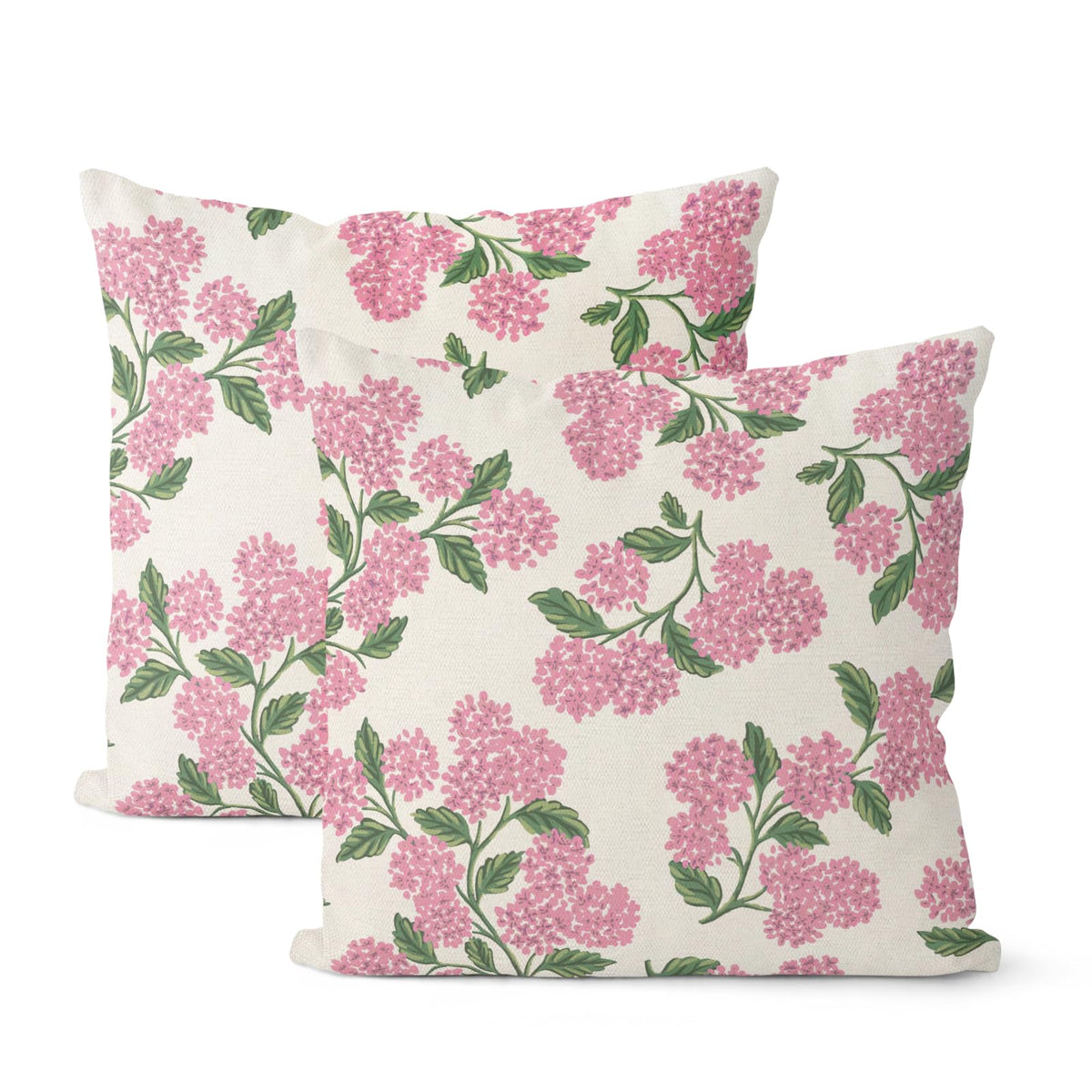 Floral Outdoor Pillow Covers 18x18 Inch Set of 2 Blue Green
