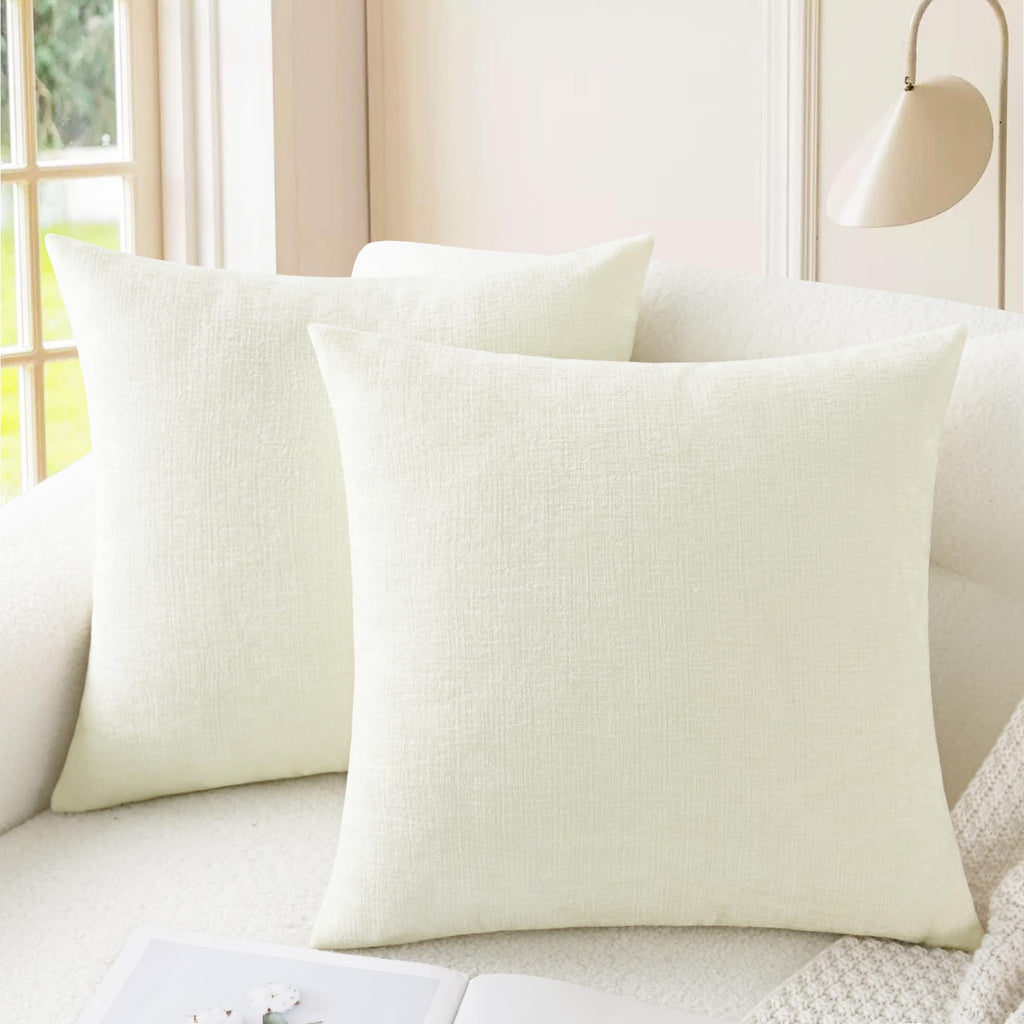 CaliTime Decorative Couch Throw Pillow Covers 18 X 18 Inches Medium Grey