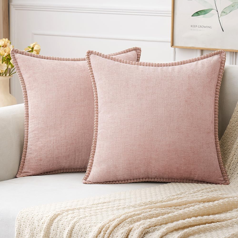 MIULEE Fall Decorative Couch Throw Pillow Covers 18x18 Inch Burnt Orange