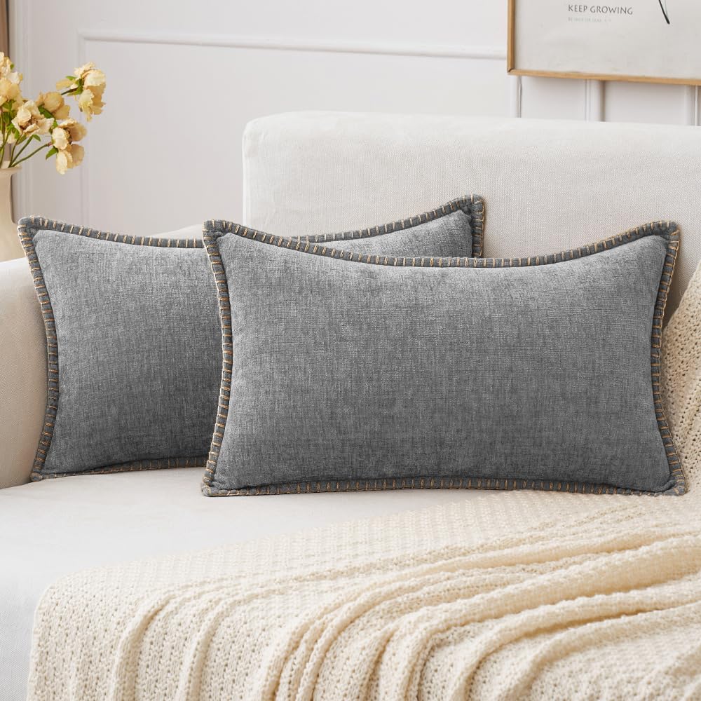 MIULEE Fall Decorative Couch Throw Pillow Covers 18x18 Inch Burnt Orange
