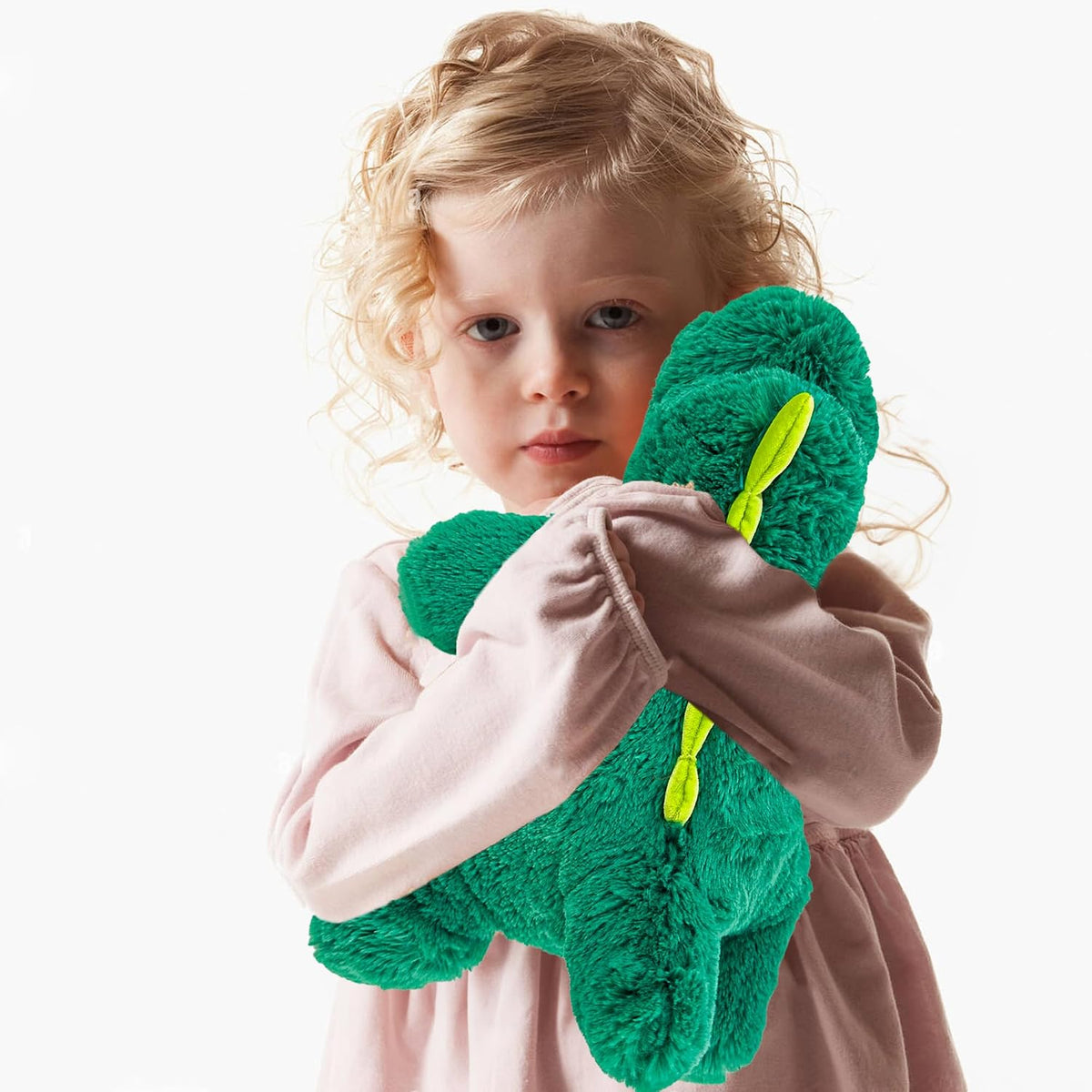 YOUBLEK 16" 2 Lb Green Dinosaur Weighted Stuffed Animals, Plush Pillow Toy