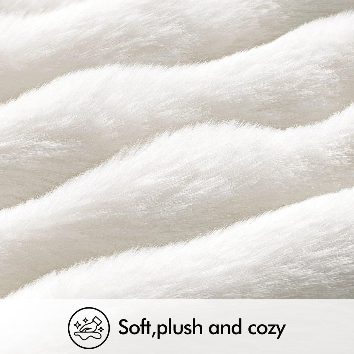 MIULEE Pack of 2 Faux Fur Fluffy Pillow Covers 18x18 Inch, White