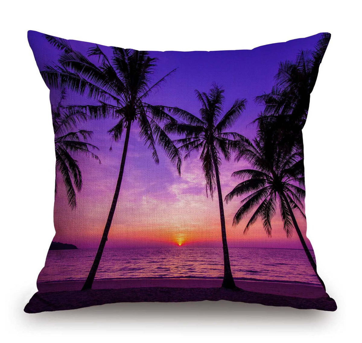 TSSOHU Vintage Flowers Pillow Cover Rustic Cotton Linen Decorative Square Throw Pillow Cover 18x18 Inch for Sofa Couch Decoration
