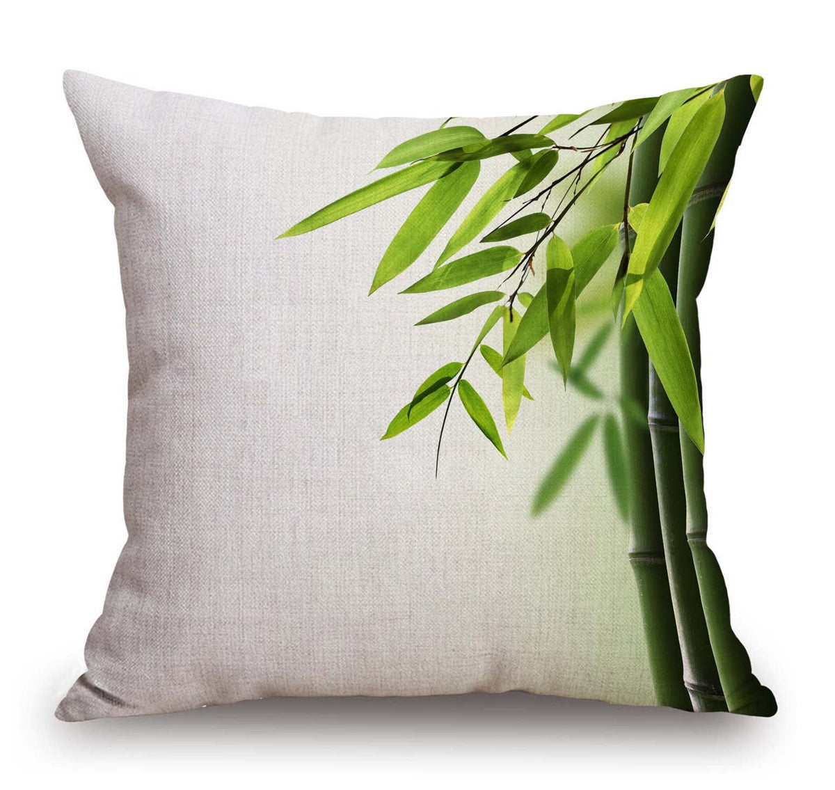 TSSOHU Vintage Flowers Pillow Cover Rustic Cotton Linen Decorative Square Throw Pillow Cover 18x18 Inch for Sofa Couch Decoration