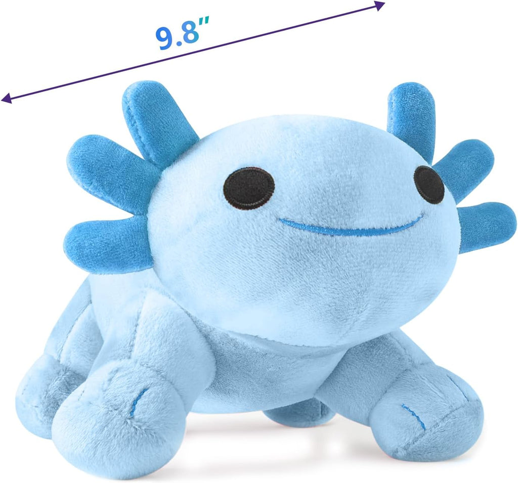 Cute Axolotl Plush Toy, 12 Inch (30 cm) Kawaii Salamander Stuffed Animal, Super Soft Skin-Friendly Plush Pillow, Cuddle Toy Gift for Kids, Boys & Girls(Blue)