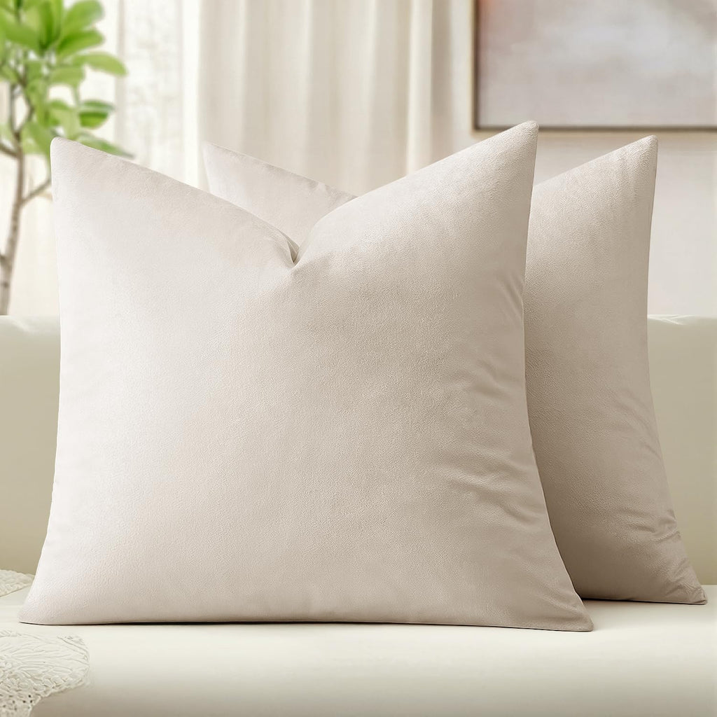 MIULEE Velvet Fall Throw Pillow Covers 20x20 Inch Pack of 2 Burnt Orange