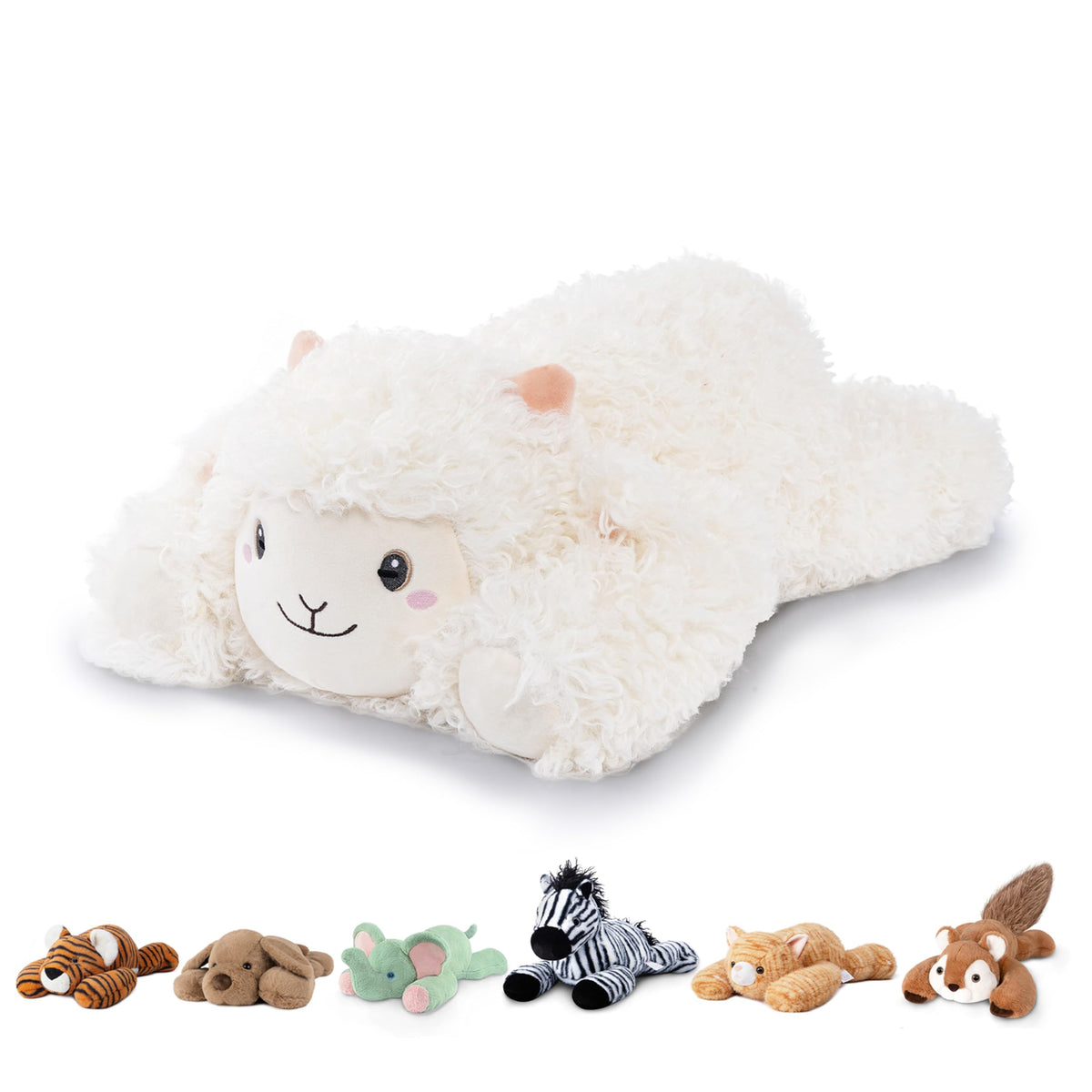Niuniu Daddy Snow Leopard Weighted Stuffed Animals, Plush Pillow for Kids