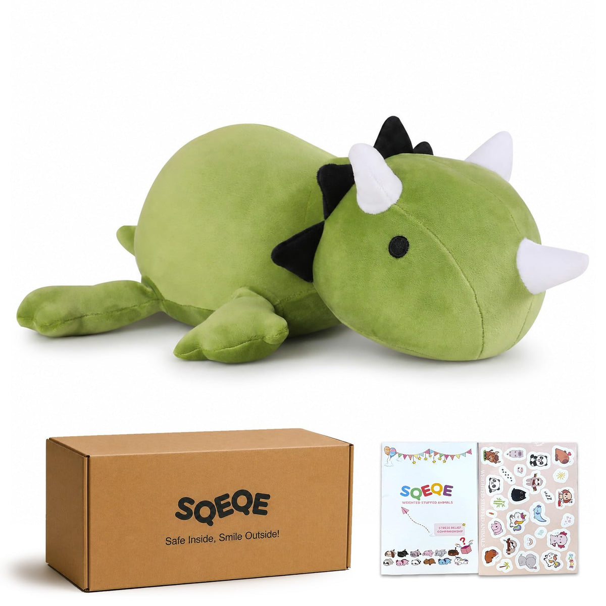 SQEQE Weighted Capybara Plush, Weighted Capybara Stuffed Animal, Cute Plushies Soft Pillow Toy Gift for Kids Adults 9.8 Inch, 0.8 Lbs
