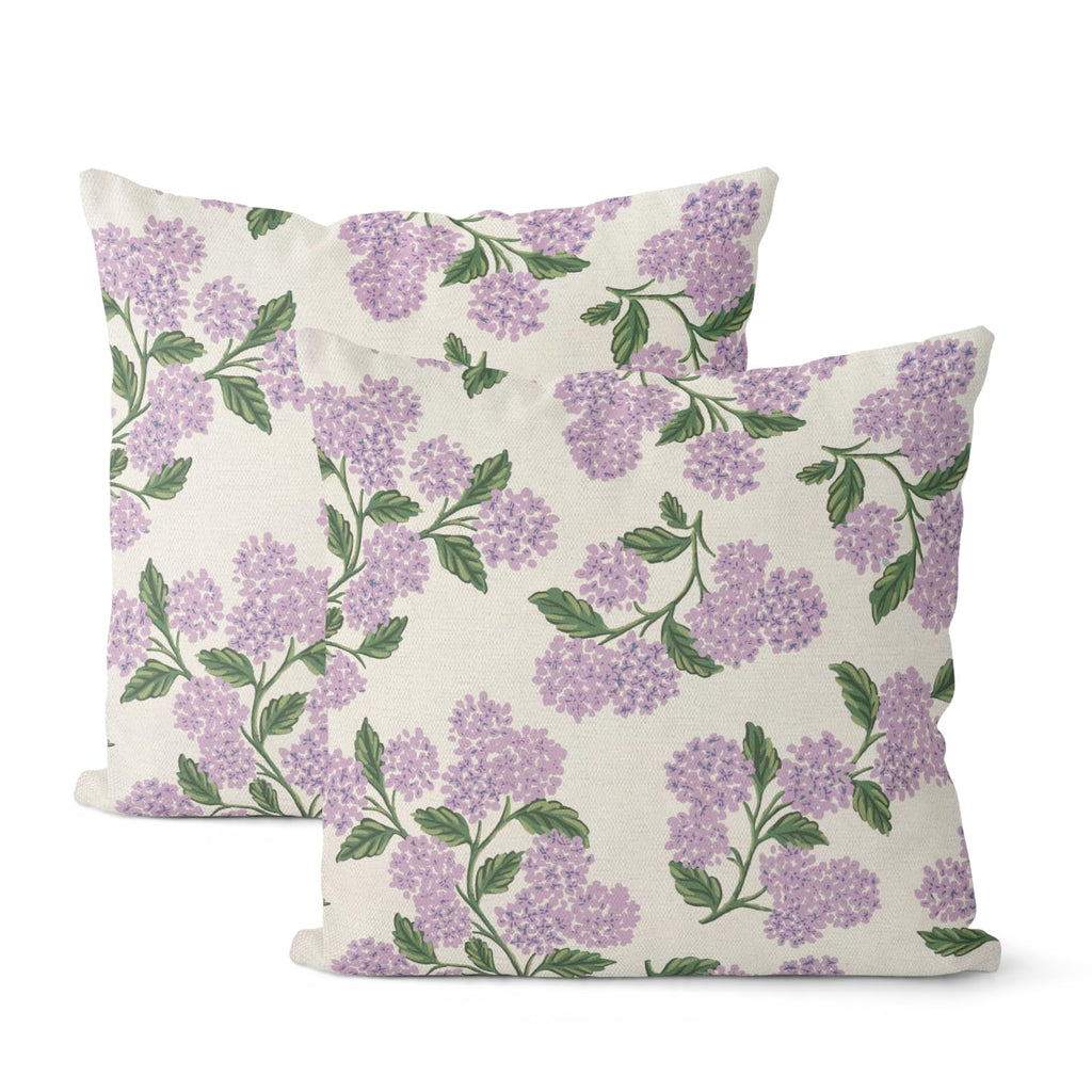 Floral Outdoor Pillow Covers 18x18 Inch Set of 2 Blue Green