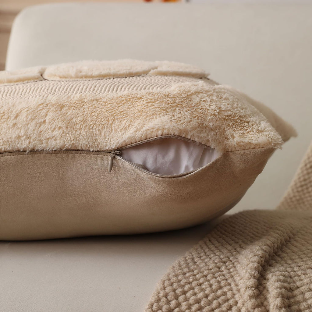 Allorry Fall Pillow Covers 18x18 2 Pack Beige Pumpkin Home Decor PT010A18