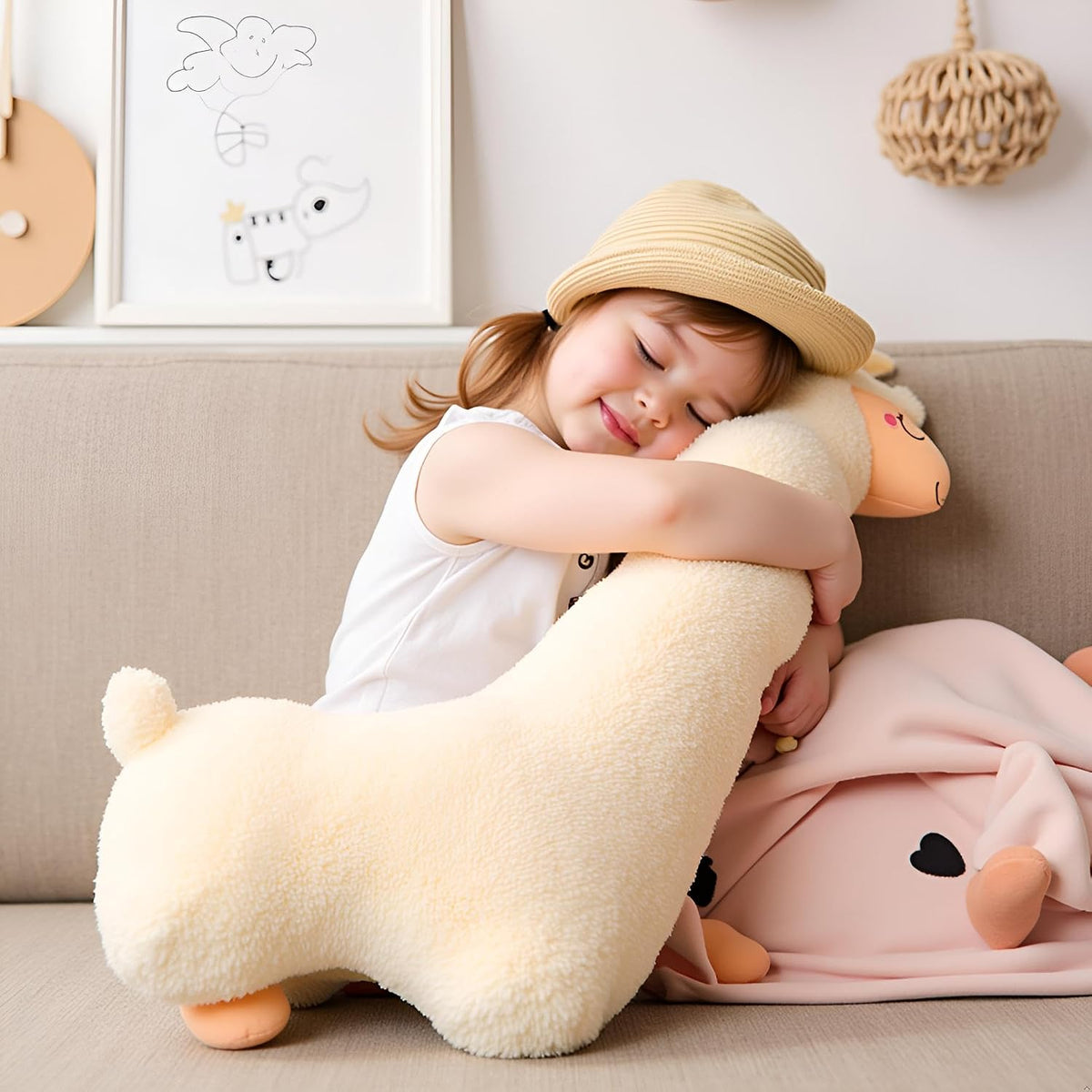 Ryttir 29.5 Inch 15% Chubbier Large Llama Stuffed Animal, Soft Alpaca Plush Toy Body Pillow for Kids & Adults - Ideal Cuddly Gift & Room Decoration