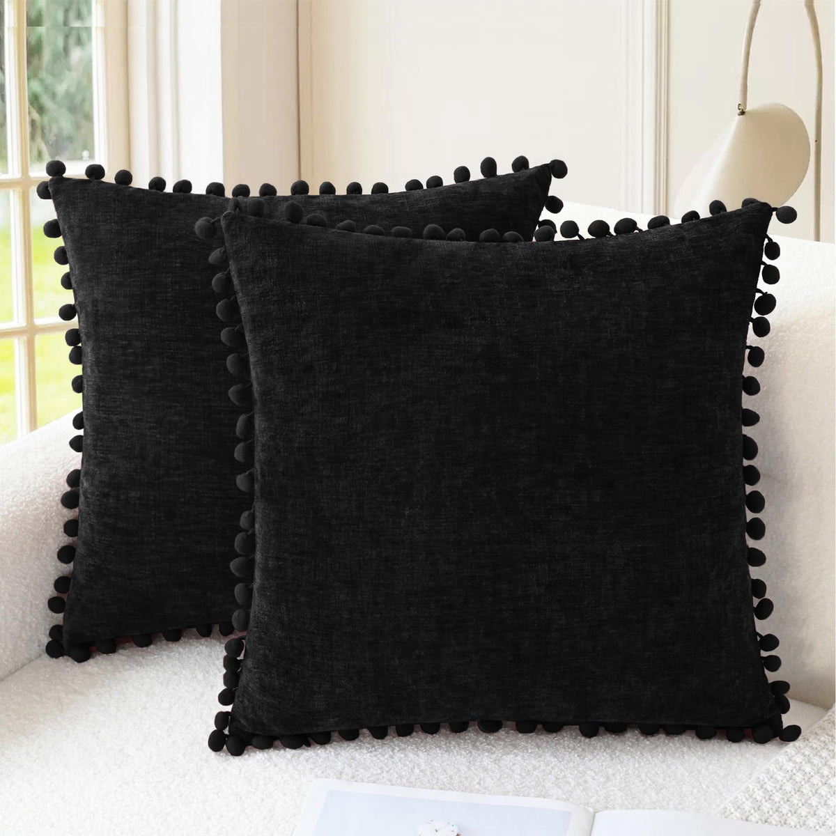 CaliTime Decorative Couch Throw Pillow Covers 18 X 18 Inches Gold