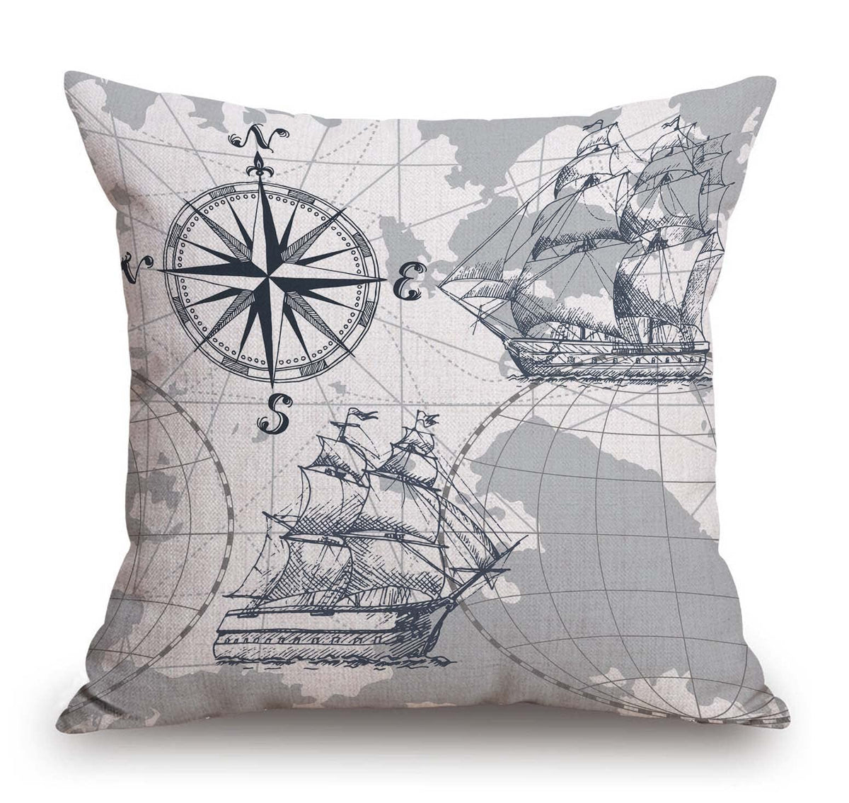 TSSOHU Vintage Flowers Pillow Cover Rustic Cotton Linen Decorative Square Throw Pillow Cover 18x18 Inch for Sofa Couch Decoration