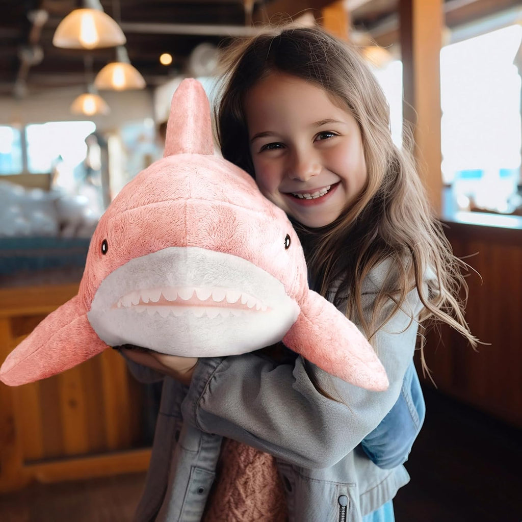 Shark Stuffed Animal Plush, Pink 11 Inch, Cute Shark Pillows