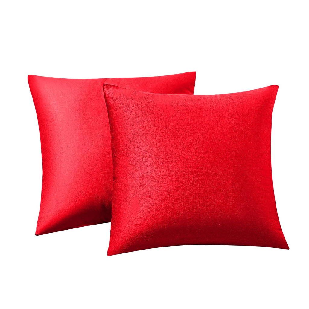 RainRoad Velvet Gray Throw Pillow Covers18x18 Inch,Set of 2