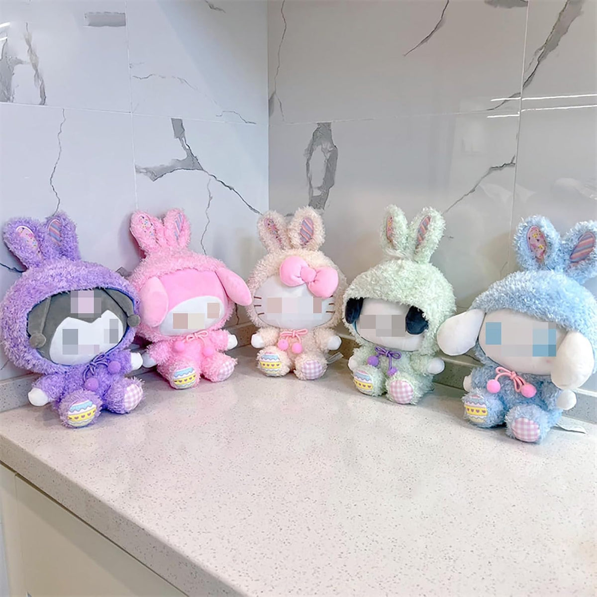 Kawaii Cartoon Bunny Cross-Dressing Series Plush,Rabbit Stuffed Cute Soft Doll Toys, Plush Pillow Stuffed Animals Toy Birthday Gifts for Girls Kids (Kt)