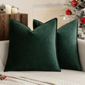 MIULEE Decorative Brown Velvet Throw Pillow Covers for Couch 22x22 Inch