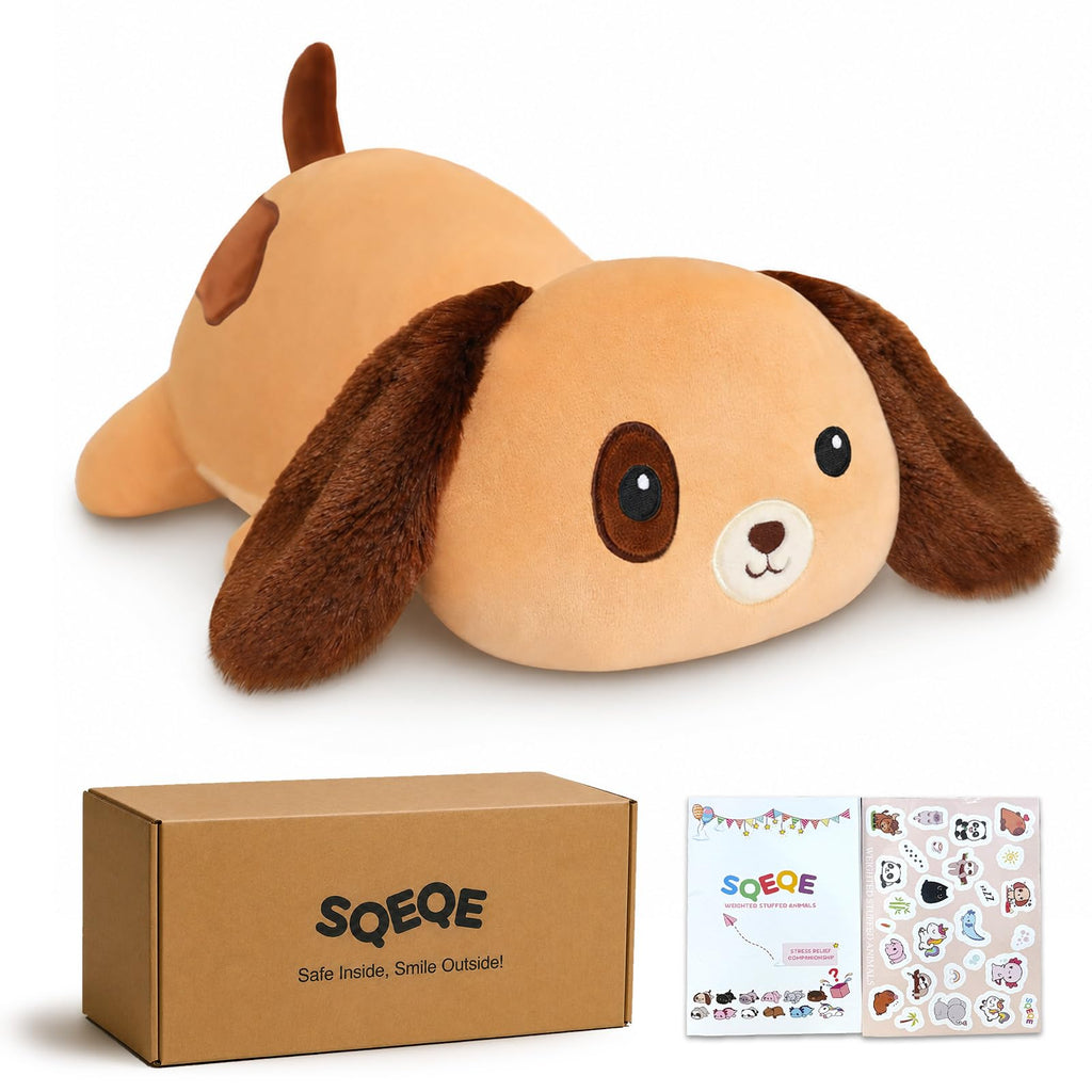 SQEQE Weighted Capybara Plush, Weighted Capybara Stuffed Animal, Cute Plushies Soft Pillow Toy Gift for Kids Adults 9.8 Inch, 0.8 Lbs