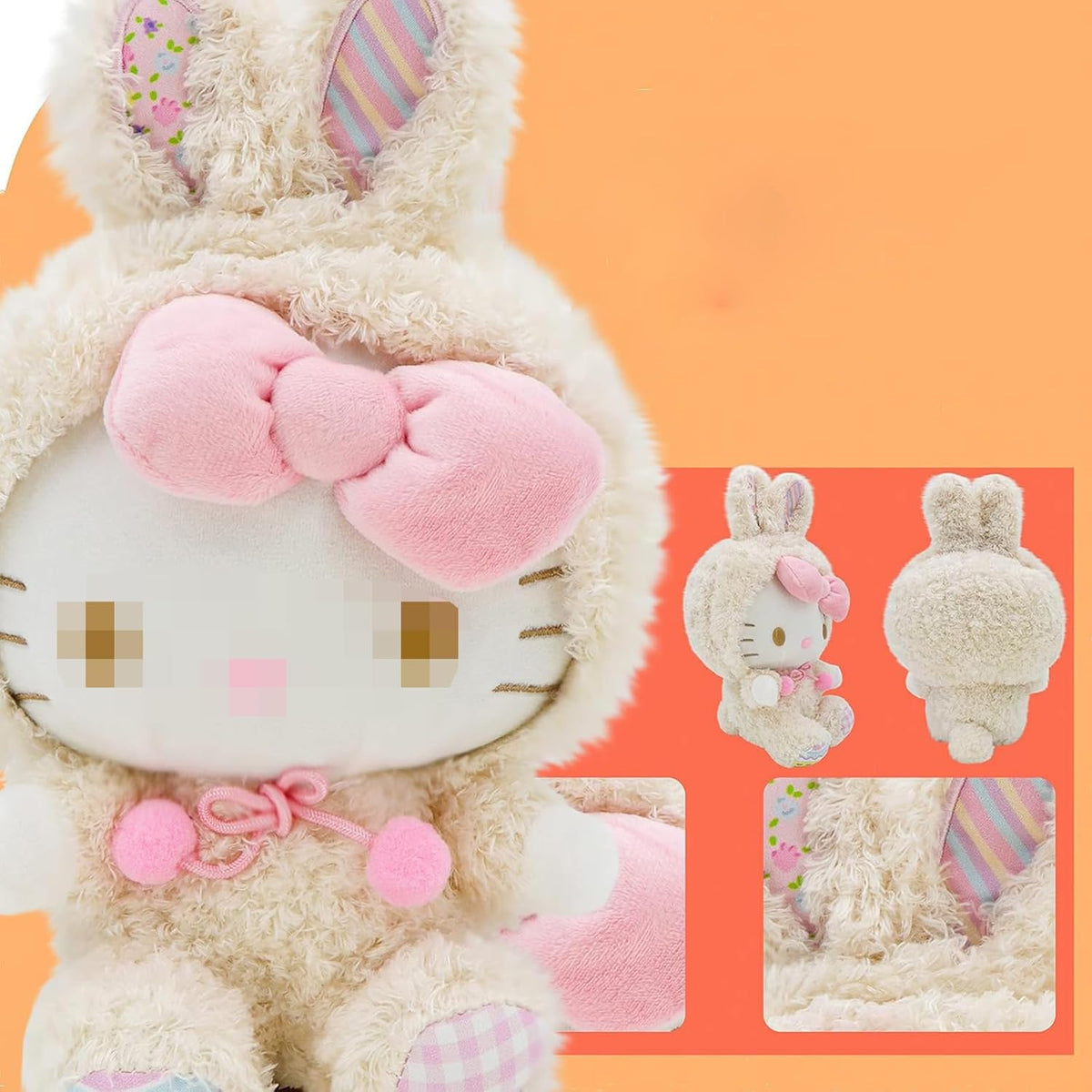 Kawaii Cartoon Bunny Cross-Dressing Series Plush,Rabbit Stuffed Cute Soft Doll Toys, Plush Pillow Stuffed Animals Toy Birthday Gifts for Girls Kids (Kt)