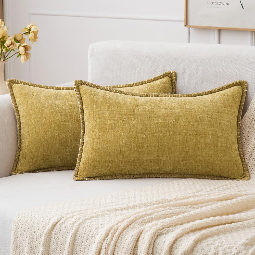 MIULEE Fall Decorative Couch Throw Pillow Covers 18x18 Inch Burnt Orange
