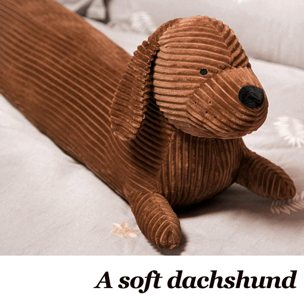 Long Dachshund Plush Pillow – 19.6" Stuffed Dog Toy for Kids & Adults