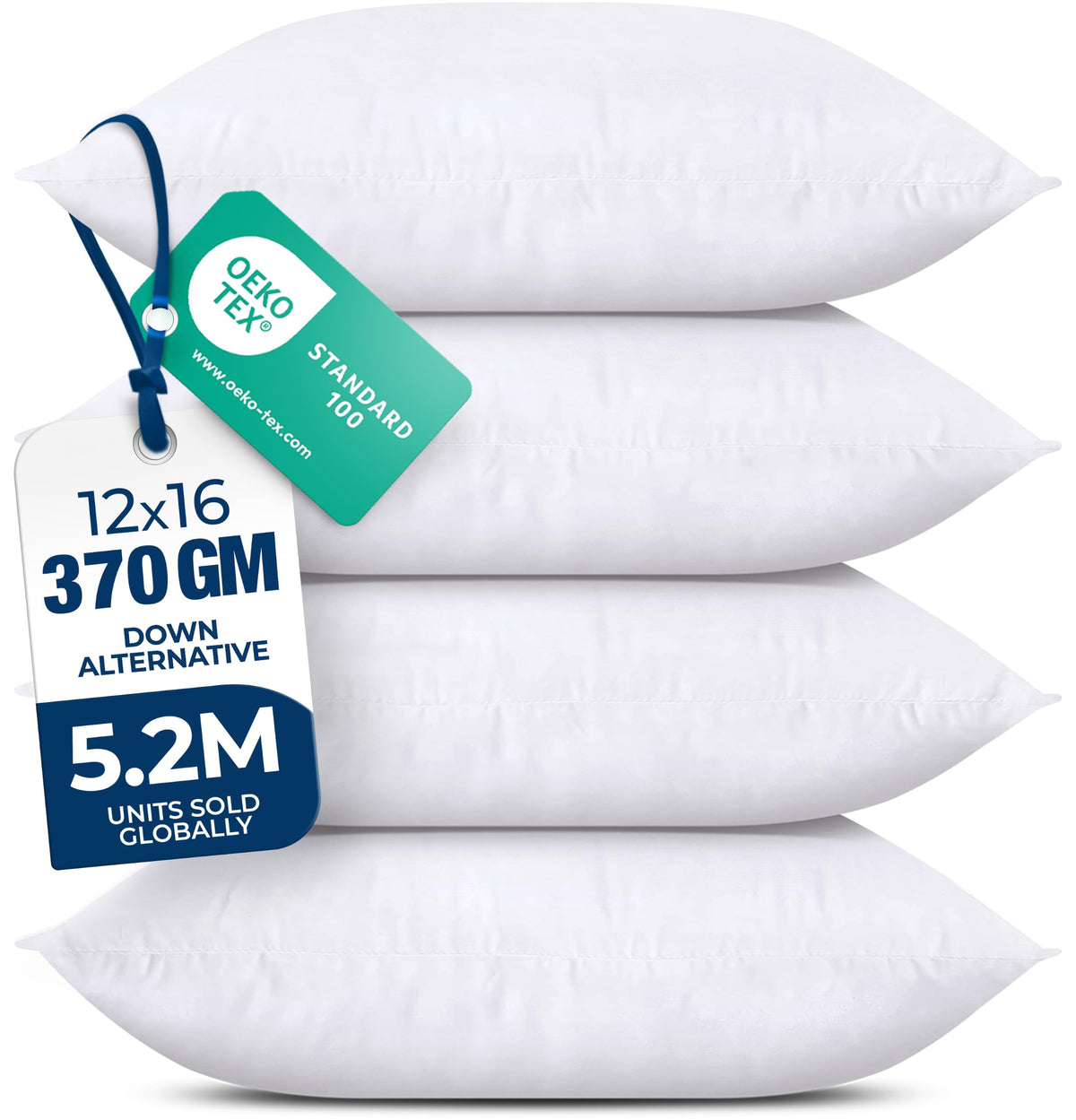 Utopia Bedding Throw Pillows, Decorative 18x18 Pillow Inserts, Set of 4