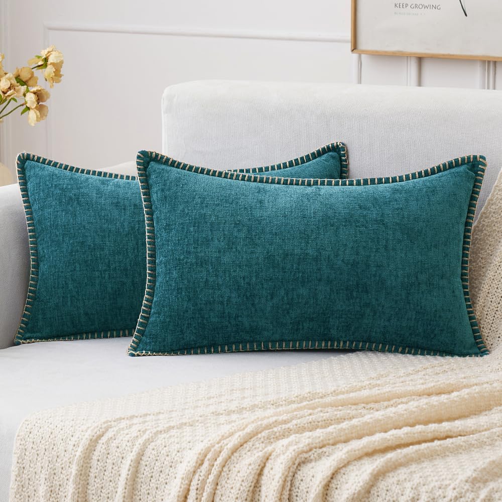 MIULEE Fall Decorative Couch Throw Pillow Covers 18x18 Inch Burnt Orange