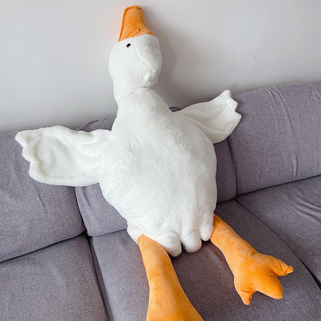 Goose Stuffed Animal, 35.4in/90cm Giant Sleeping Hugging Pillow