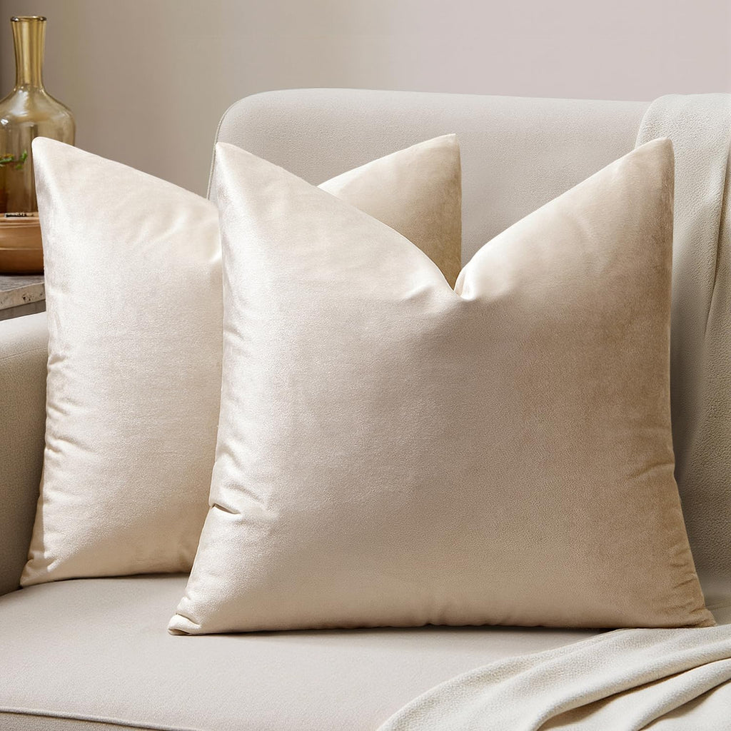 MIULEE Velvet Fall Throw Pillow Covers 20x20 Inch Pack of 2 Burnt Orange