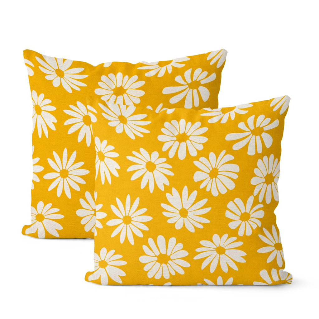 Floral Outdoor Pillow Covers 18x18 Inch Set of 2 Blue Green