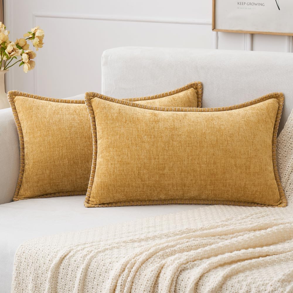 MIULEE Decorative Couch Throw Pillow Covers 18x18 Inch Sage Green 2 Pack