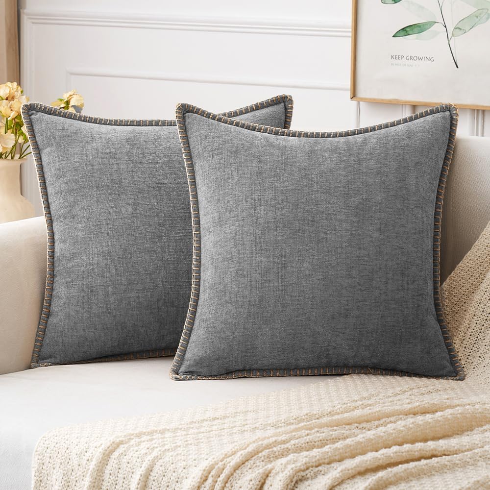 MIULEE Fall Decorative Couch Throw Pillow Covers 18x18 Inch Burnt Orange