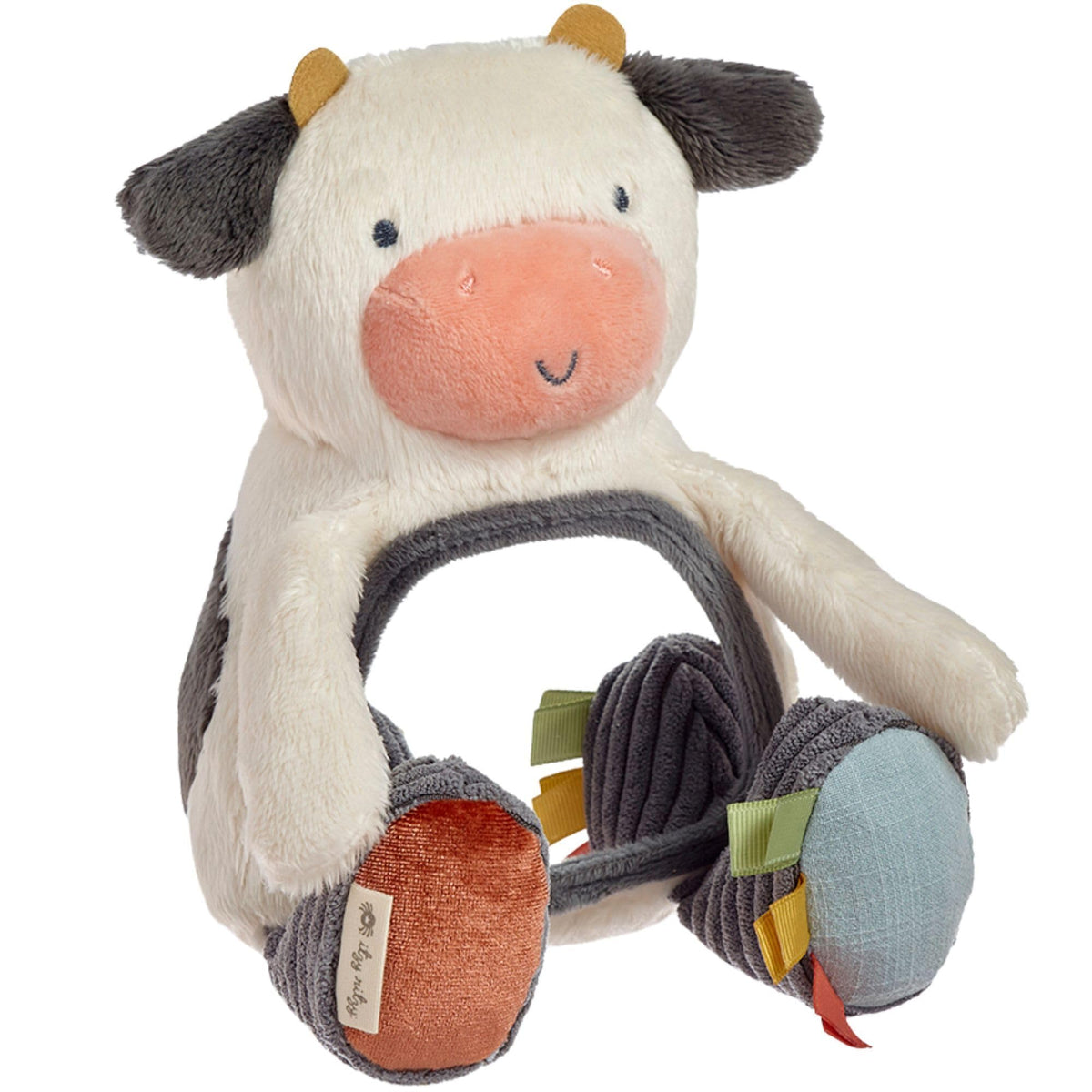 Itzy Ritzy Sensory Tummy Time Mirror Infant Toy - Ages 0 Months & Up (Cow)